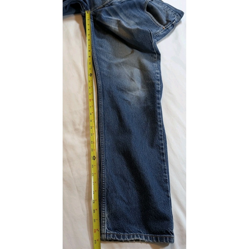Levi's 505 Jeans Mens 36x34 Blue Straight Fit Regular Wash Denim Lesotho 3405 - Picture 11 of 12